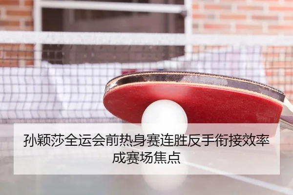 孙颖莎全运会前热身赛连胜反手衔接效率成赛场焦点